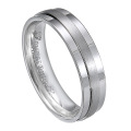 Alianza Acero Hombre Silver CZ Diamonds His Her Wedding Bands